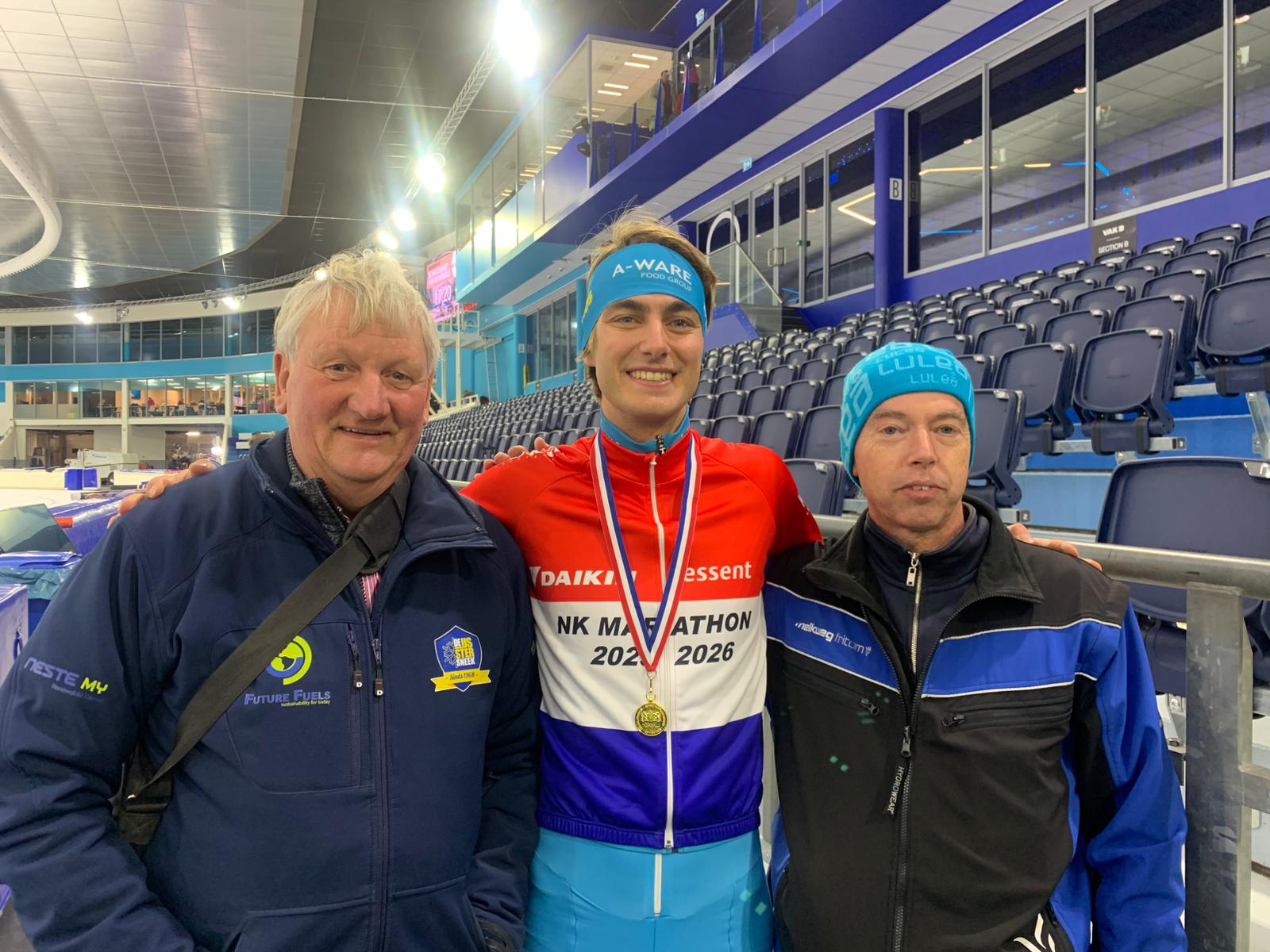 Daan geflankeerd door Pieter Bult en Marcel Kamstra